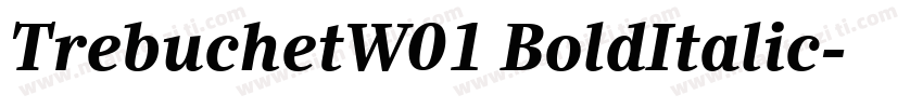 TrebuchetW01 BoldItalic字体转换
